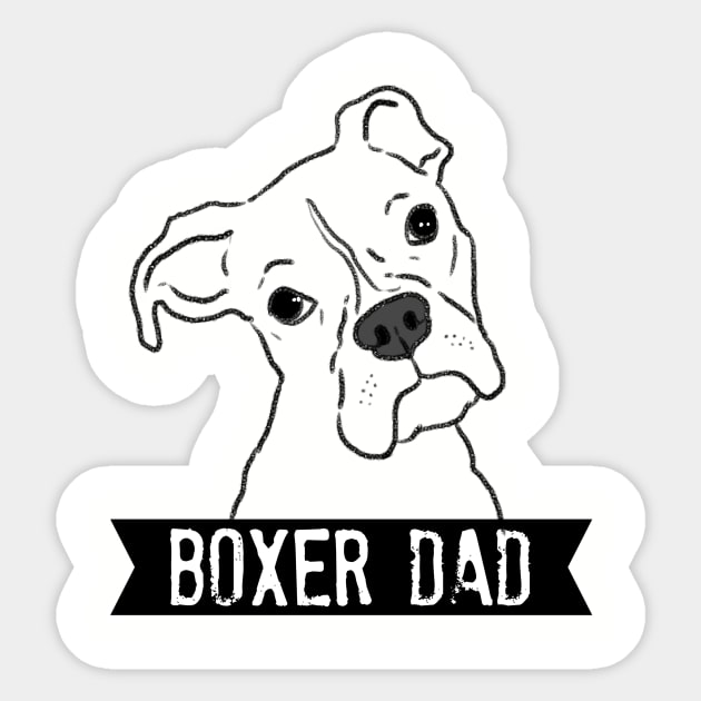 Boxer Dad, Boxer Daddy, Boxer Dog Lover Sticker by sockdogs